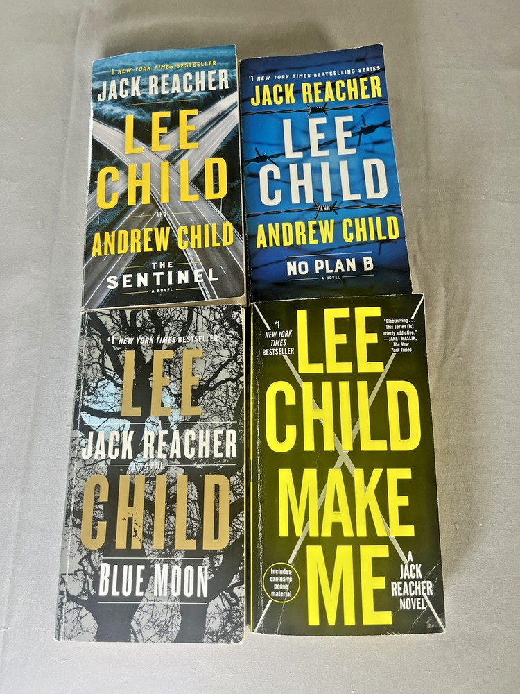 Lot Of 4 Jack Reacher Paperback Thriller Novels by Lee Child & Andrew Child