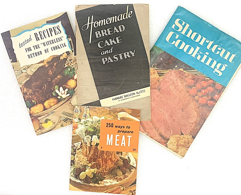 Lot of 4 Vintage 1930’s-1960’s Softcover Cookbooks/Pamphlets FD-5