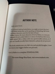 God Of Malice By Rina Kent Oop Paper Back