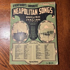 VintageNeapolitan Songs English & Italian Lyrics: Everybdys Fav Series No 23