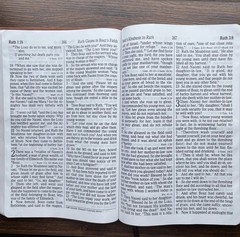 NKJV Holy Bible Super Giant Print Reference Edition Red Letter Leather Worn