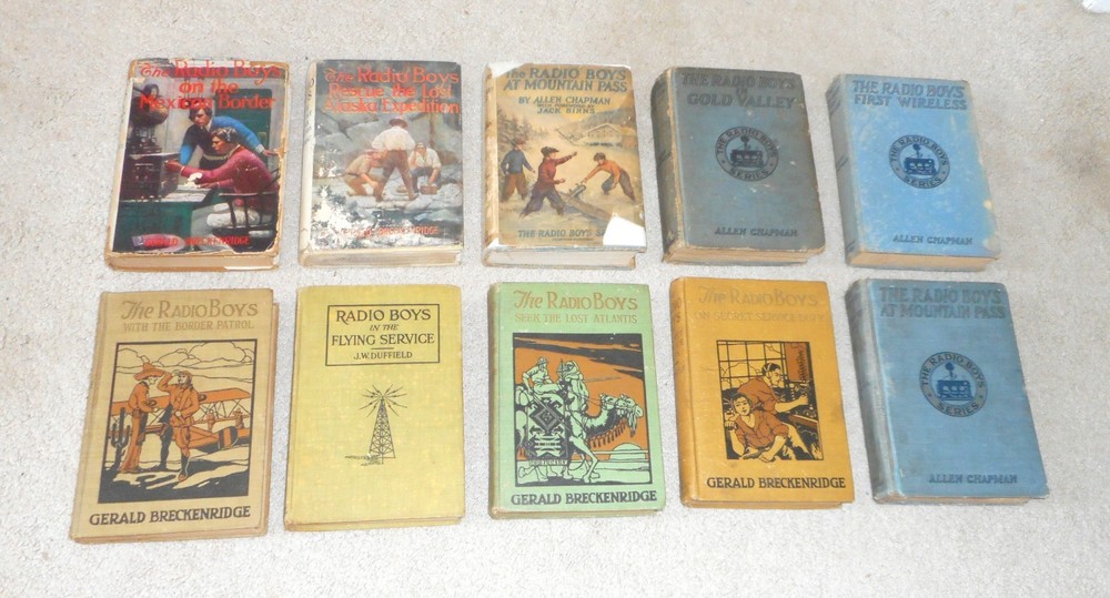 LOT OF (10) 1920s 1930s THE RADIO BOYS CHAPMAN BRECKENRIDGE BOOKS
