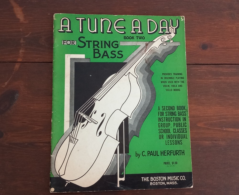 Vintage 1963 A TUNE A DAY For STRING BASS Book 2 36 Pages