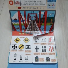 MIKI HOUSE Train Sound Book Kids Toy Voice Button Game Blue 22cm Used