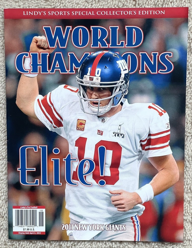 LINDYS SPORTS COLLECTORS EDITION 2011 NY GIANTS WORLD CHAMPIONS-NFL-ELI MANNING