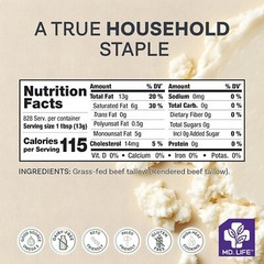 Nutritious Food Grade Beef Tallow – 24 lbs – Ideal for Keto Diet & Health Boost