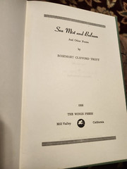 Sea Mist and Balsam & Other Poems, by Rosemary Clifford Trott, 1958, 1st, HB