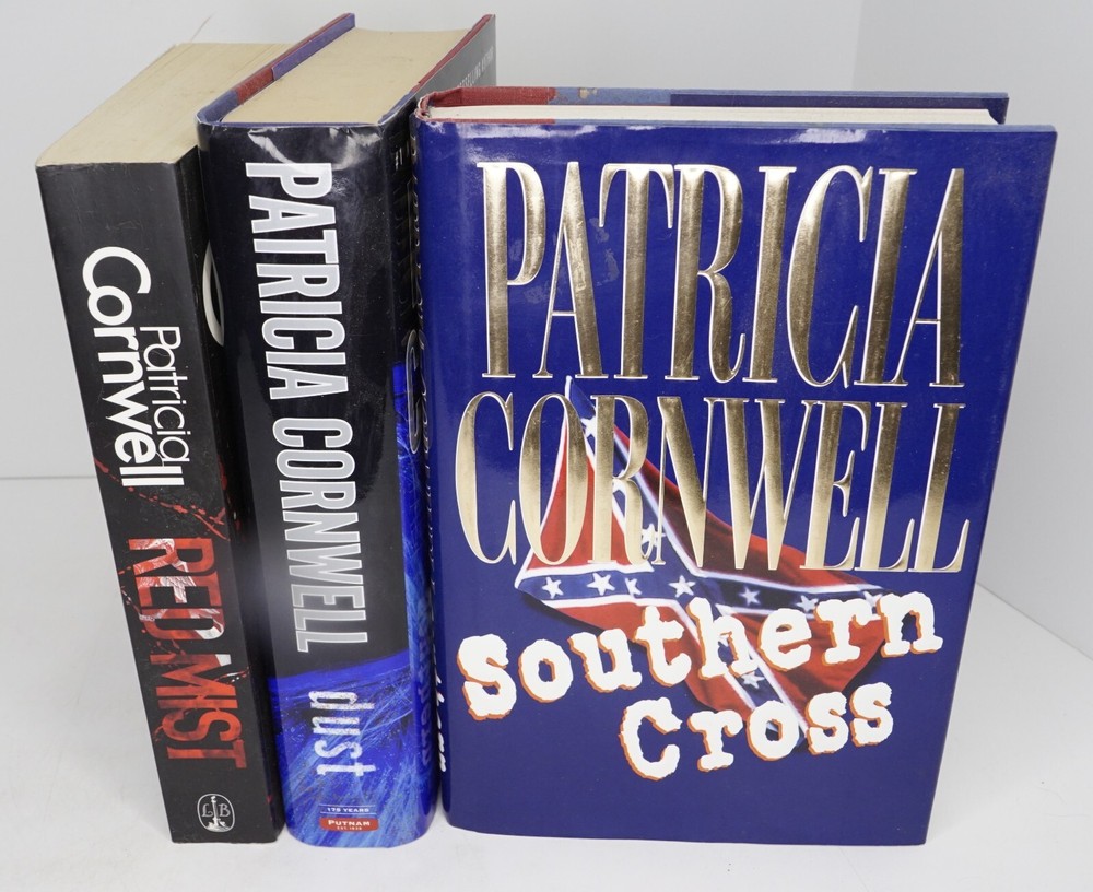 Patricia Cornwell Lot of 3 First Print Novels Scarpetta Hammer Mist Dust Cross