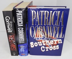 Patricia Cornwell Lot of 3 First Print Novels Scarpetta Hammer Mist Dust Cross