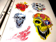 3 ring notebook Tattoo flash Varied artists Circa 2000 and up