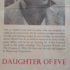 Daughter Of Eve Noel Gerson Doubleday 1958 HC DJ 320 Pages