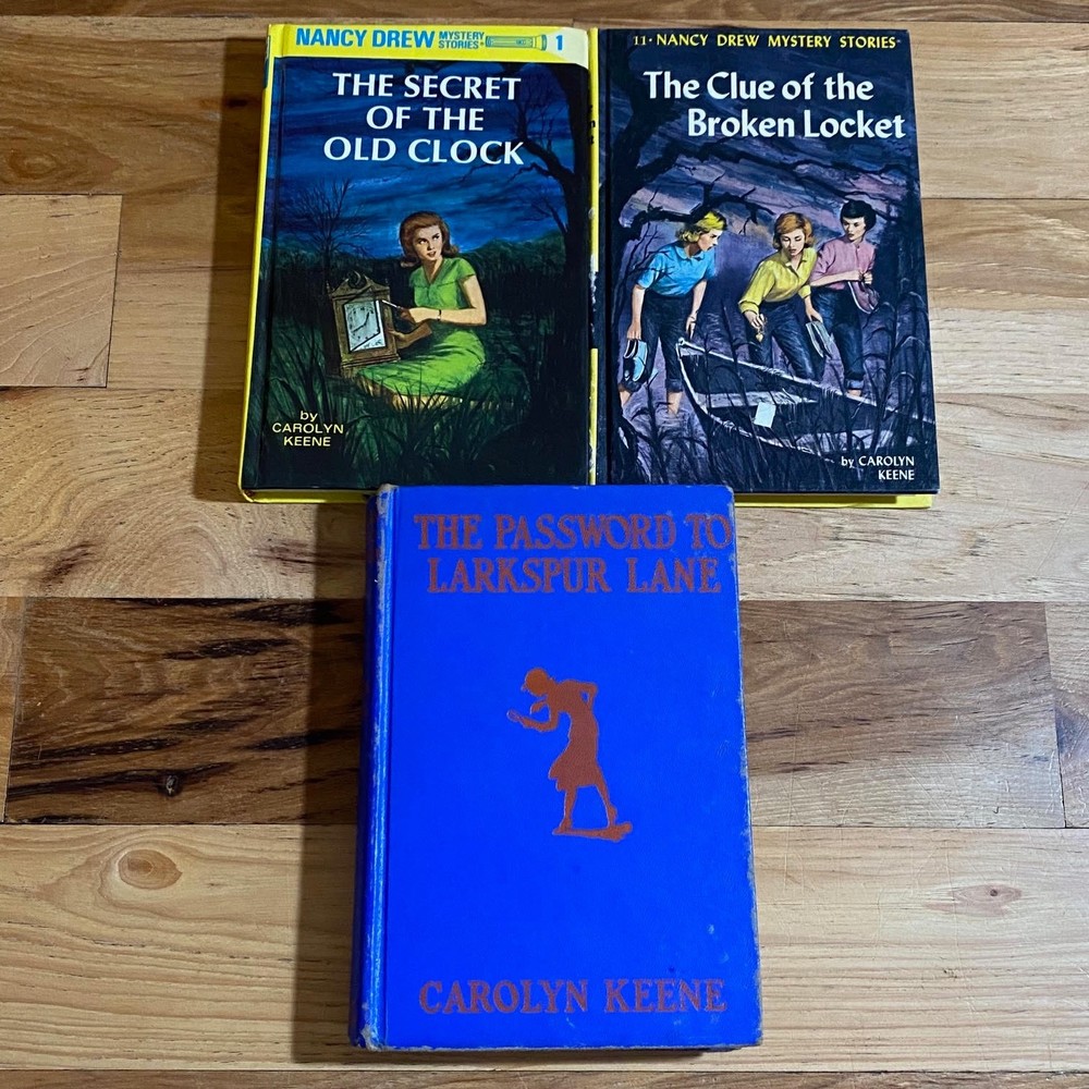Lot Of 3 Vintage Nancy Drew Books Carolyn Keene 1930s 1960s 1980s Hardcover