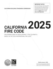 2025 California Fire Code, Title 24, ISBN 9781967590100