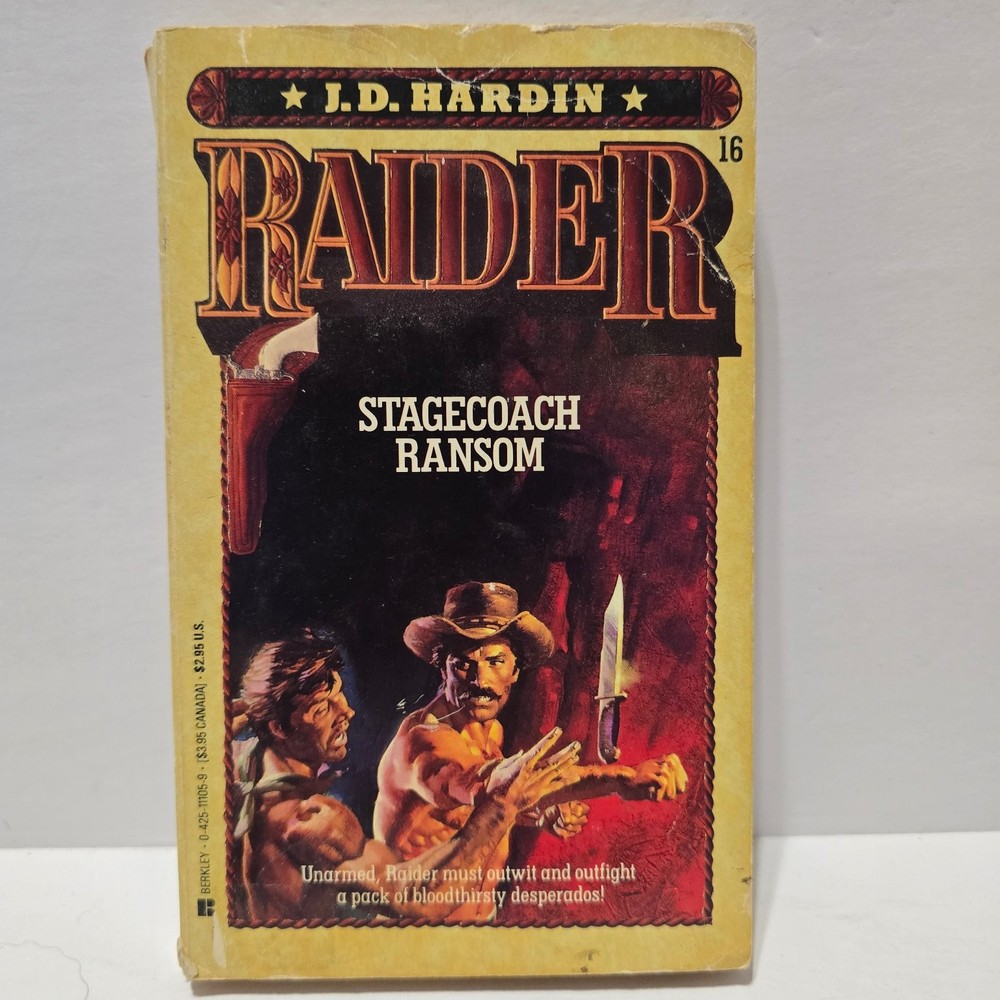 Raider Stagecoach Ransom J.D. Hardin 1988 First Printing Western Berkley