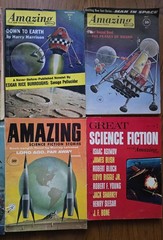 Amazing Stories Fact And Science Fiction 1960s Vintage Sci-Fi pulp magazine Lot