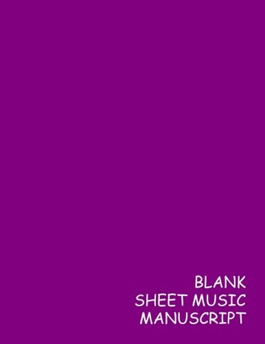 Blank Sheet Music Manuscript Purple, Music Manuscript – Musicians Notebook – …