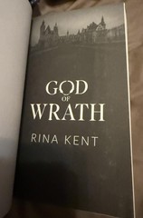 Rina Kent Rare God Of Wrath Paperback Black White Pages