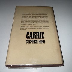Carrie By Stephen King 1974 1st Edition w/Dustjacket
