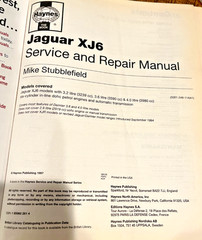 Jaguar XJ6 & Sovereign (Oct 86 – Sept 94) Haynes Repair Manual (Hardcover)