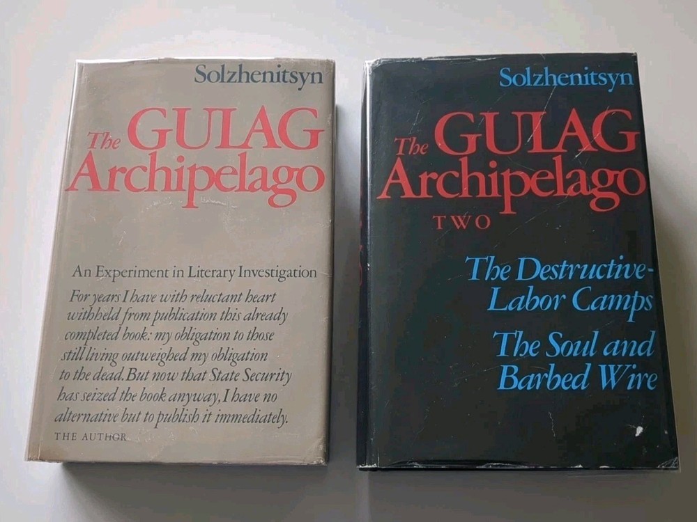 The Gulag Archipelago Set Vol 1 & 2 by Aleksandr I. Solzhenitsyn 1st Edition Lot