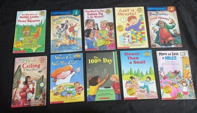 10 CHILDREN HELLO MATH READER PICTURE BOOK LOT elementary teacher resource K 1 2
