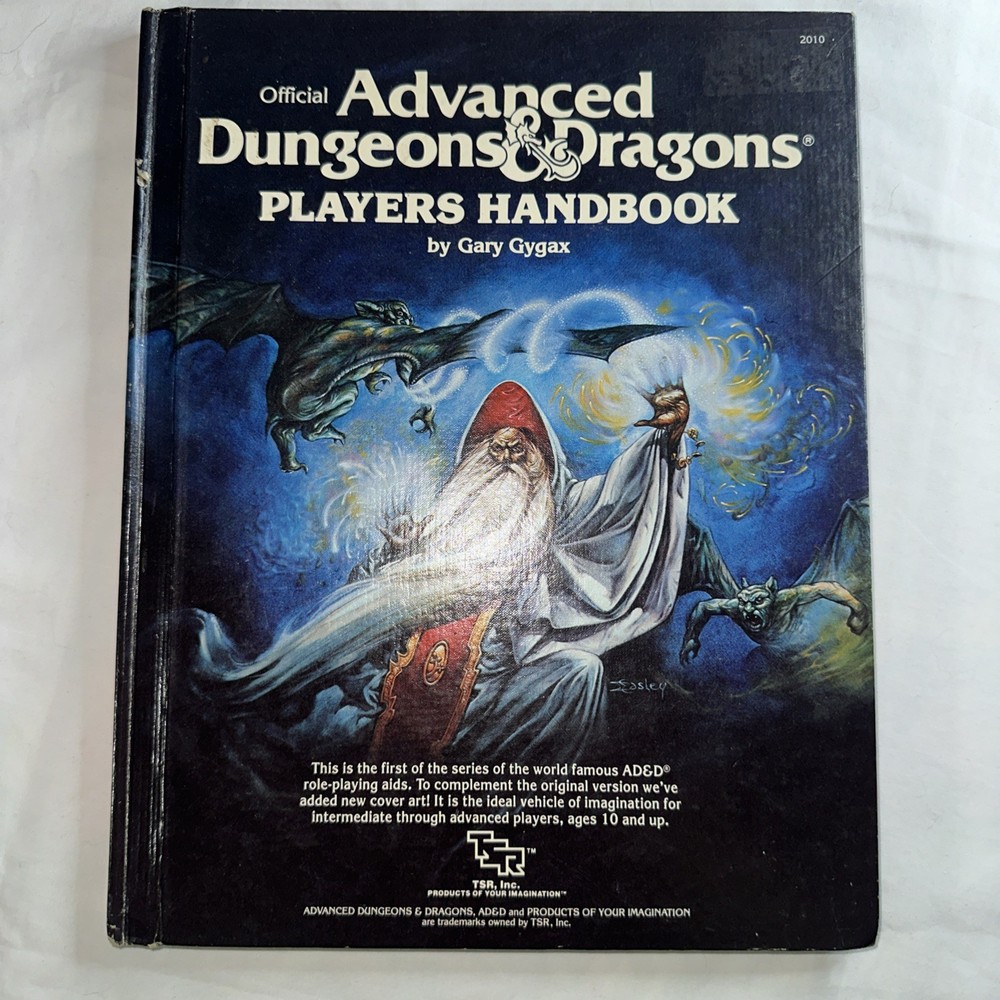 Advanced Dungeons & Dragons Players Handbook Gary Gyrax 1980 TSR Hardcover