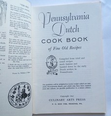 PENNSYLVANIA DUTCH COOKBOOK Culinary Arts Press 1961 Fine Old Recipes 62 pages