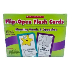 Flash Cards Alphabet & Numbers, Rhyming Words & Opposites 64 Two Sided Cards