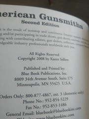 American Gunsmiths Second Edition by Frank M. Sellers. 2008 SC