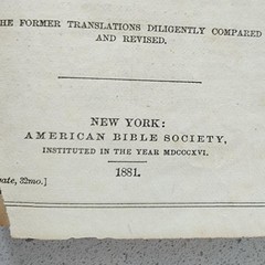 Antique 1881 Holy Bible New Testament Pocket Edition – NY American Bible Society