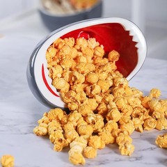 40 oz Shark Attack Bowl Cute Candy Popcorn Serving 1200mL, Blue Grey