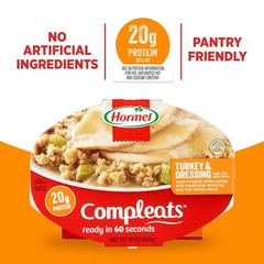 Turkey & Dressing Microwave Trays – 20g Protein per Serving – 6 Pack of 10 oz