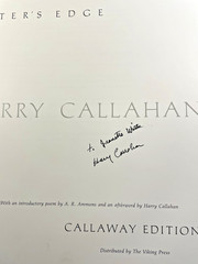 Water’s Edge INSCRIBED by Harry Callahan 1st Edition Hardcover/Dustcover VG+
