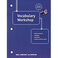 Vocabulary Workshop (Elements of Language, Grade 9, 3rd Course) – GOOD