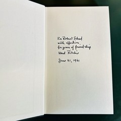 THE WARD RITCHIE PRESS 1961 INSCRIBED Limited Edition