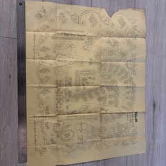 Rare Antique 1857 French Embroidery Pattern Cendrillon Journal Maison Sajou