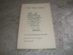 THE MINT JULEP RICHARD HARWELL PAPERBACK 1975