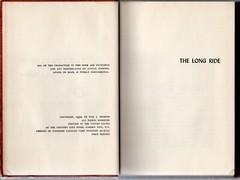 The Long Ride Tom J Hopkins 1952 Doubleday 1st Ed Vintage Action Western HC