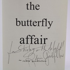 SIGNED THE BUTTERFLY AFFAIR By Robin Goodfellow Paperback Book 2014 Good Copy
