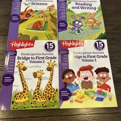 Set of 4,Highlights Kindergarten Success 15 Minutes a Day Learning Fun Workbooks
