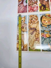 Cat and Kitten Perforated Bookmarks Pages Evelyn Gathings Dover Victorian