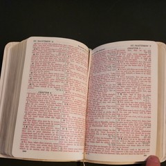 HOLY BIBLE Concordance Holman Genuine white Morocco Leather 1949 edition.