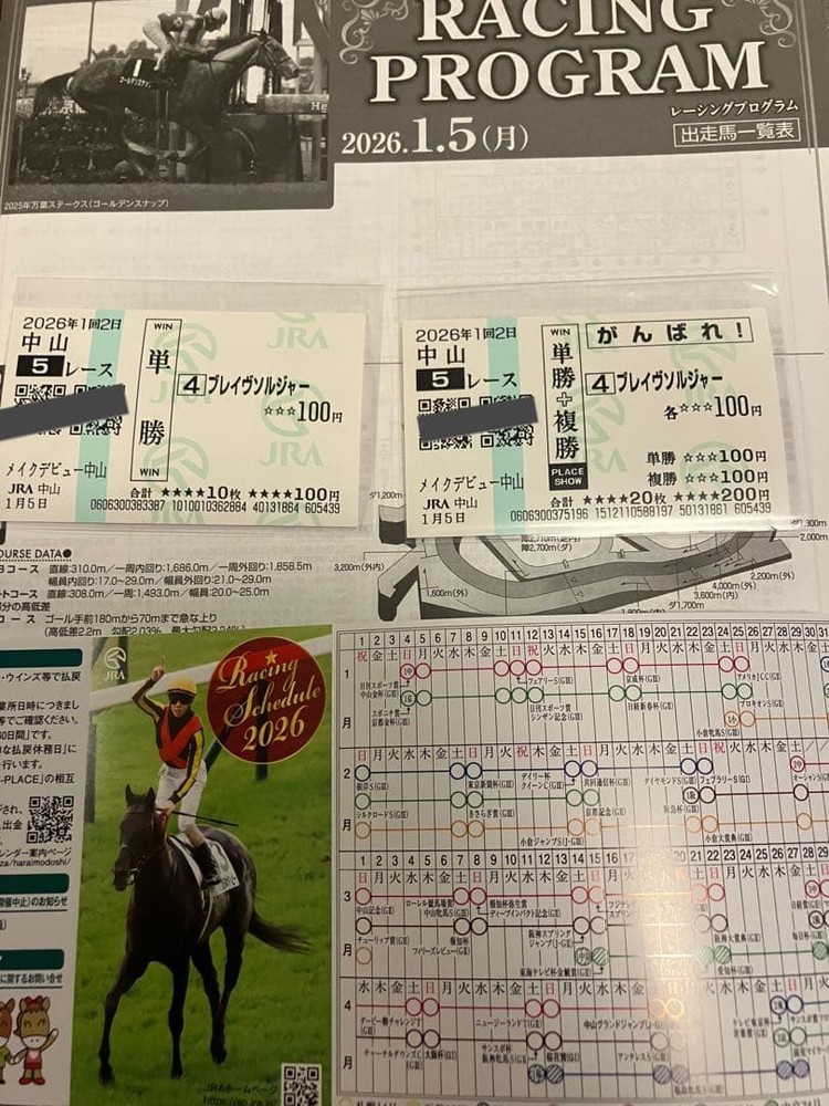 Brave Soldier Race Ticket Set with Program & Calendar, Water-Resistant Storage