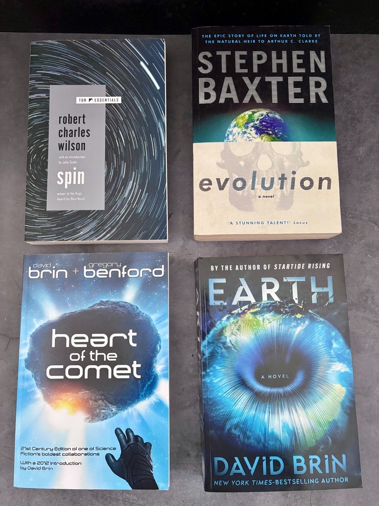 Hard SF Trade PB Lot x4 | Brin Benford Wilson Baxter | Very Good-Brand New