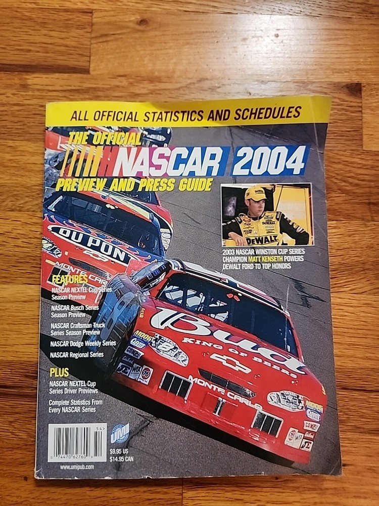 vtg Official Nascar 2004 Preview and Press Guide – All Stats & Schedules