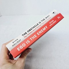 Lot of 2 Ryan Holiday Obstacle Is the Way Ego Is the Enemy Hardcover Like NEW