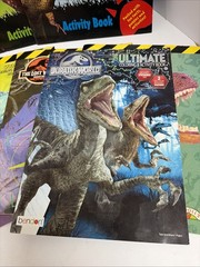 10 DINOSAURS ACTIVITY BOOKS. Paint, Color, Stickers & Puzzles NOS