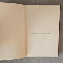 The Old Man and the Sea Ernest Hemingway Hardcover 1952 Charles Scribner’s Sons
