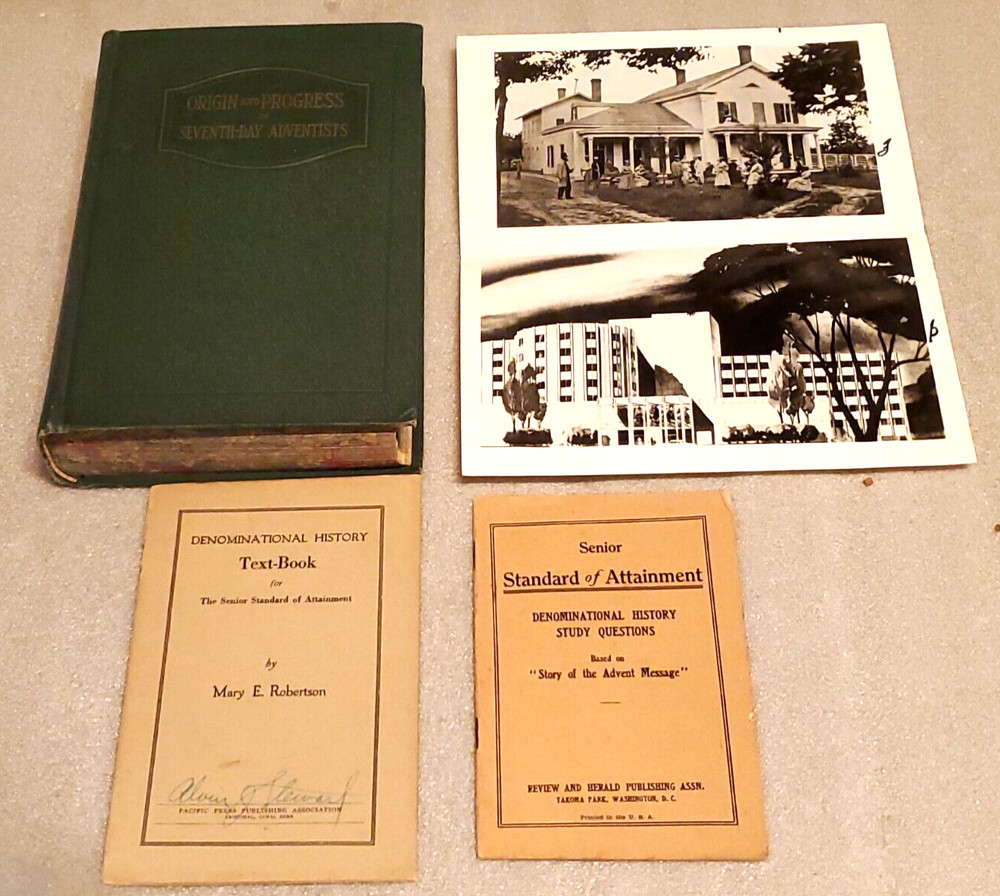 Origin & Progress of Seventh-Day Adventists, Olsen 1932, photos,text book, etc