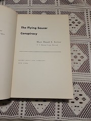 The Flying Saucer Conspiracy Major Donald E. Keyhole 1955 2nd Ed Occult UFO Vtg